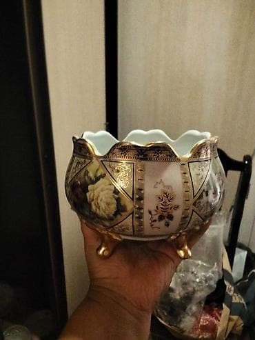 denge qabı: Porcelan dekorativ qab – klassik üslubda. - Material: keyfiyyətli — 1