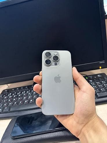 intel core i5: IPhone 15 Pro, 128 GB, Natural Titanium, Zəmanət, Simsiz şarj, Face ID — 1