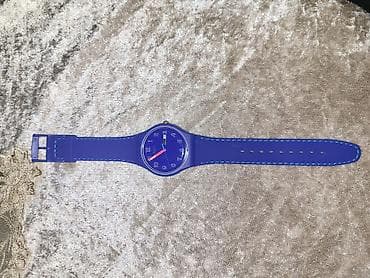 Aksesuarlar: İşlənmiş, Qol saatı, Swatch, rəng - Göy — 2