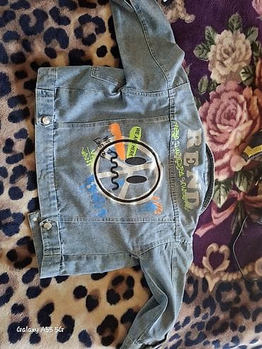 ust geyim: Uşaq cins gödəkçəsi - Material: açıq mavi denim (cins). - Model — 3