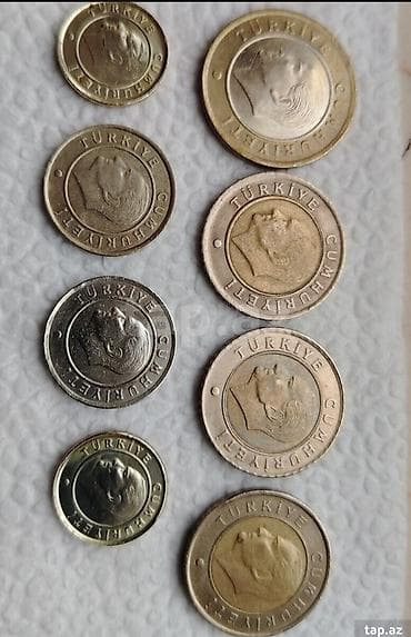 Türkiyə lirəsi və kuruş sikkələri dəsti Məzmun: - Müxtəlif nominal və