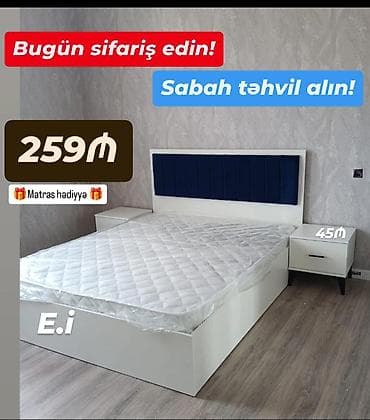 Yeni, İkinəfərlik çarpayı, Matras ilə lalafo.az -da Yeni, İkinəfərlik çarpayı, Matras ilə