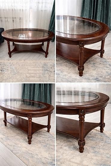 wam agaci: Oval masa, Açılmayan, Təkərsiz, Şüşə, Zəmanətsiz — 1