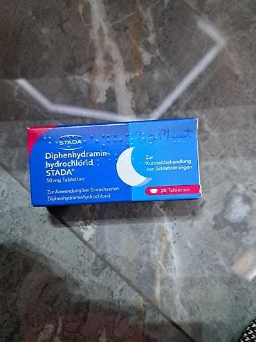 Məhsul: Diphenhydraminhydrochlorid STADA, 50 mq tabletlər