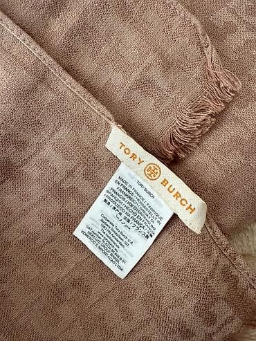 brilyant dəst: Orgilan Amerikadan alinmis Tory Burch şal/şarf - Rəng: toz — 2