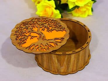 taxta qutular: Hədiyyə qutusu, rəng - Qırmızı — 3