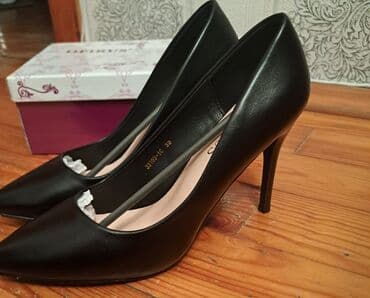 şnurlu qadın mokasinləri: Tuflilər, Ölçü: 39, rəng - Qara, İşlənmiş — 3