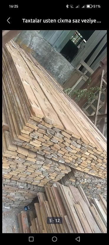 Məhsul: Tikinti üçün taxta materialı Təsvir: - Müxtəlif ölçülərdə