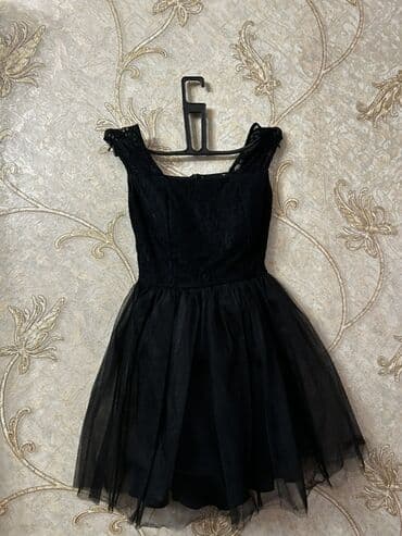 Lincoln: Məhsul: Qara krujeva və tüll ətəkli qısa don - Rəng: qara - Üst — 1