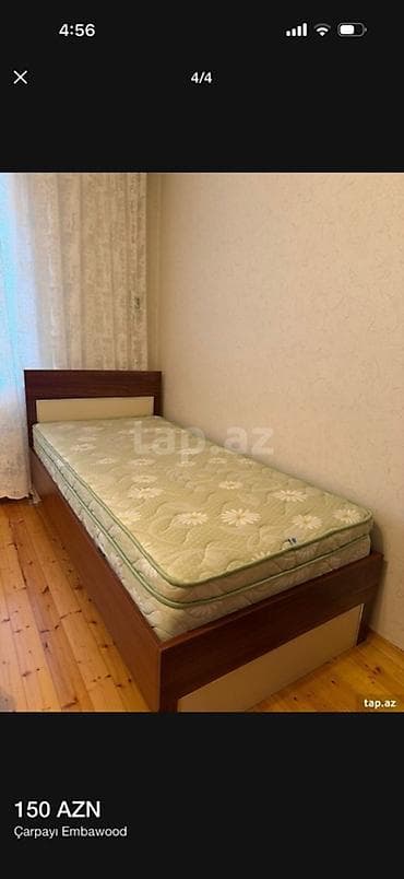 Çarpayılar: Təknəfərlik çarpayı, Matras ilə, Siyirməsiz — 2