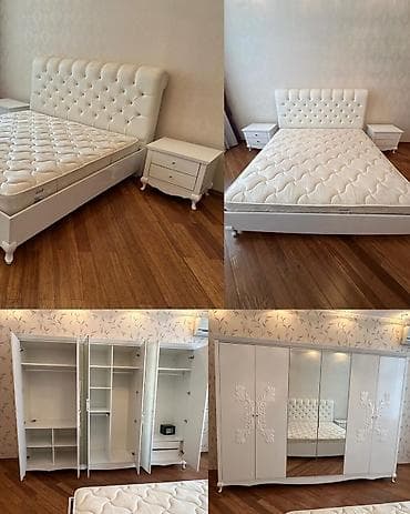 Мебель: Yataq dəsti satılır 499₼. İri dolabı var. Matrası var. Termosu — 1