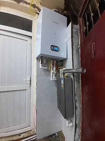 santa klaus: Konbi radiator quraşdırılması.Xetlerin cekilmesi.Santexnik isleri — 1