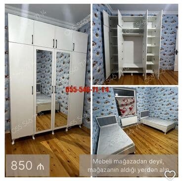 Çaydanlar: Oğlan və qız üçün, 2 təknəfərlik çarpayı, Dolab — 1