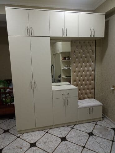 Düz dolab, Dəhliz üçün, Paltar üçün, Açılan, Quraşdırıla bilən, 4 qapılı