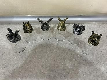 caxir qabi: Rümkalar, rəng - Qızılı, Şüşə, 6 ədədli dəst — 3