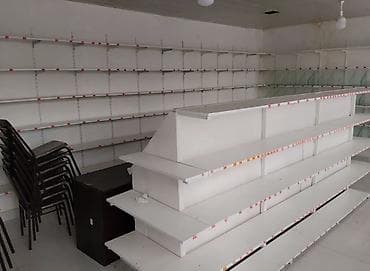 Mağaza üçün mərkəzi vitrin rəfi - Tip: İkiüzlü orta ada rəf sistemi -
