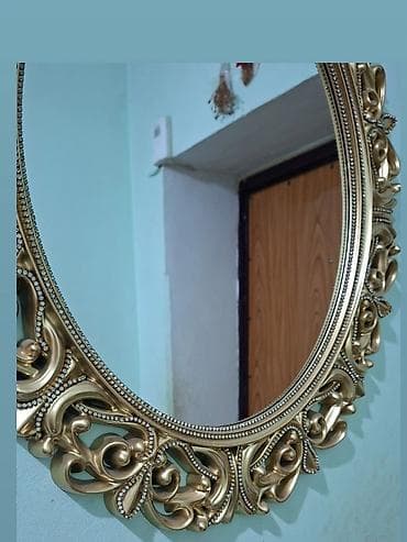 Güzgülər: Güzgü Divar üçün, Oval, Dekorativ, Naxışlı — 2