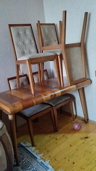 sultan mebel yataq desti: Qonaq otağı üçün, İşlənmiş, Açılmayan, 6 stul — 1