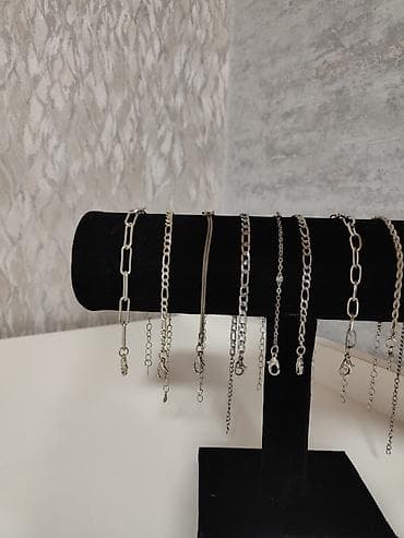 ucuz rolex saat: Gümüş rəngli zəncir qolbaqlar – müxtəlif modellər, 1-2 di 925 əyyar — 3