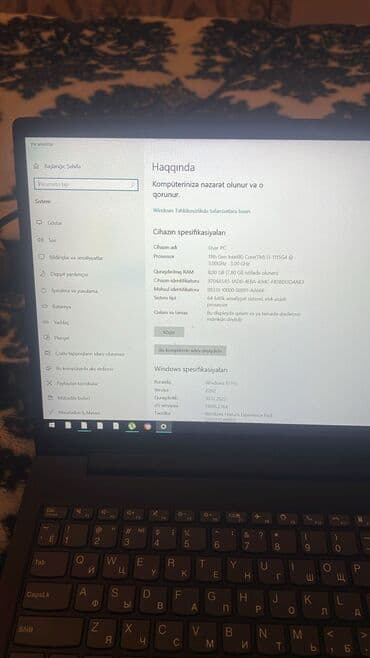 Ножи: Lenovo noutbuk Xüsusiyyətlər: - Prosessor: 11-ci nəsil Intel Core — 2