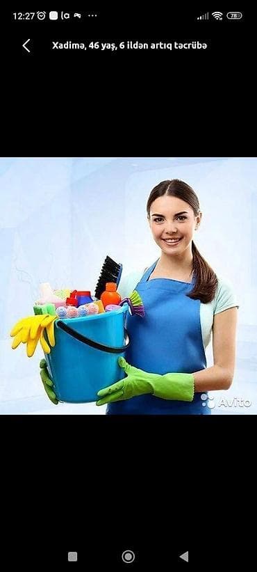 gunluk ev temizlik isi: Xadimə xidməti – 46 yaş, 1ildən artıq təcrübə Təklif olunan — 1