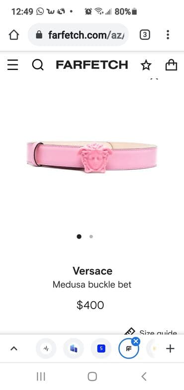 versace qızıl qolbaq: Kəmər, Təbii dəri, Yeni — 5