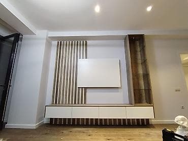 tv 43: Modern TV stendi və dekorativ panel sistemi - Dizayn: Minimalist və — 2