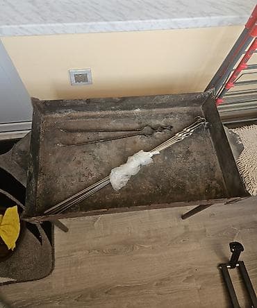 Metall manqal/şiş kababı sobası 40X70 ölçülü manqal 3-4 dəfə işlənib — 4