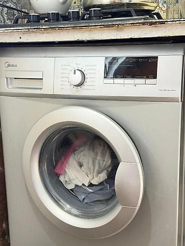 regular paltaryuyan: Paltaryuyan maşın Midea, 7 kq, İşlənmiş, Avtomat, Qurutma var, Kredit yoxdur, Ünvandan götürmə — 3