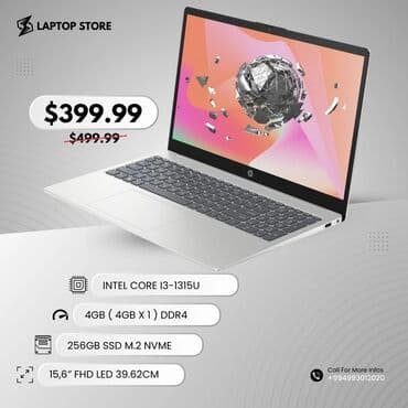 notbuklar ucuz: Yeni HP 15.6 ", Intel Core i3, 256 GB, Pulsuz çatdırılma, Ödənişli çatdırılma, Rayonlara çatdırılma — 1