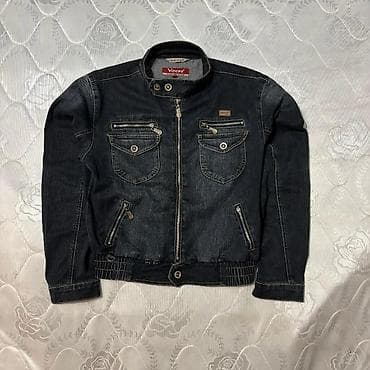 Voces brendi kişi cins gödəkcə - Material: qalın denim (tünd mavi