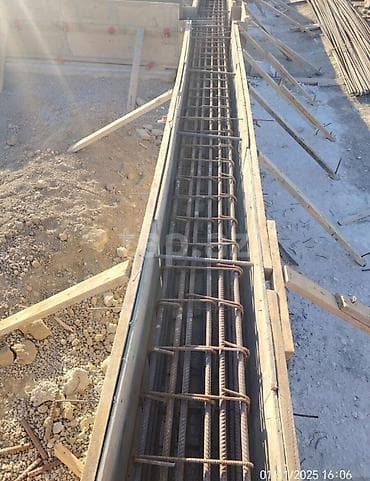 Salam aleykum. Beton təməl kalon rigel pərdə vs birqadamizla işlər