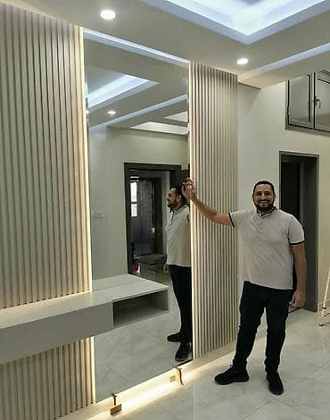 LED işıqlı dekorativ lamel-divar və güzgü kompozisiyaları - Interyer