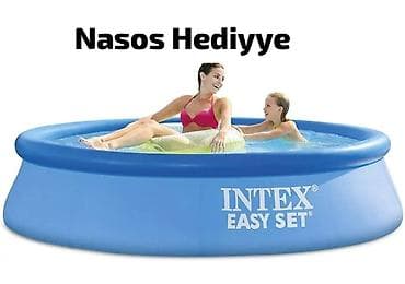 kreditle saat: Elektron Nasos Hediyye. Intex 2.44 × 0.61 m şişmə hovuz 🌊 Yay — 2