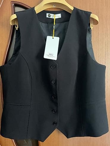 ev paltarları: Qadinlar üçün Qara klassik jilet – ZR Fashion - Rəng: tam qara - — 1
