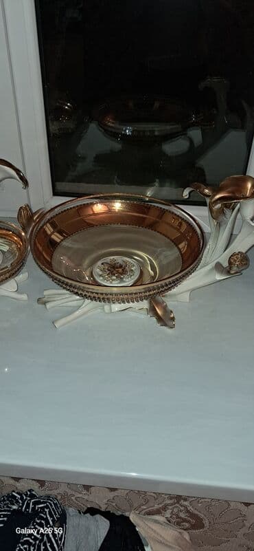 açar dest: Boşqablar, 4 ədədli dəst, rəng - Qızılı, İtaliya — 1