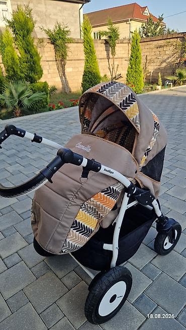 məktəbli çantalar: Uşaq arabası – Indigo Camila 2-in-1 (beşik + gəzinti bloku) — 4