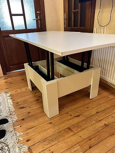 jurnal stol: Kvadrat masa, Açılan, Təkərsiz, Laminat, Zəmanətsiz — 8