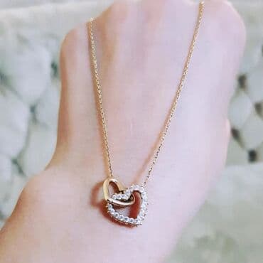 qaş sabitləyici: Boyunbağı, Swarovski, Sarı qızıl, 585 Əyar, 286 g — 2