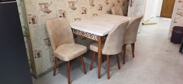 mətbəx stol: Mətbəx üçün, Yeni, Açılan, Dördbucaq masa, 4 stul — 11