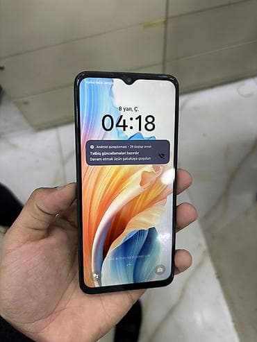 Oppo A18, 128 ГБ, цвет - Черный, Отпечаток пальца, Сенсорный, Две SIM карты