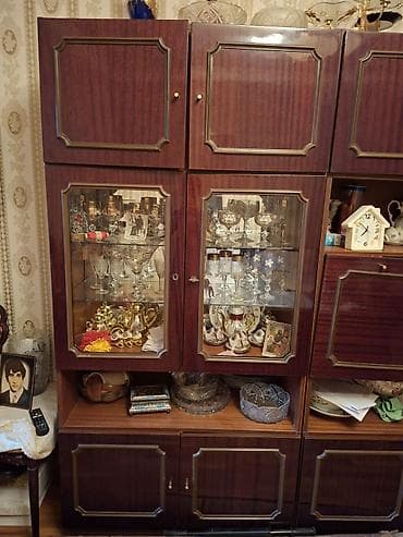 dekor ref: Klassik sovet tipli modul divar mebeli - Material: yüksək keyfiyyətli — 4