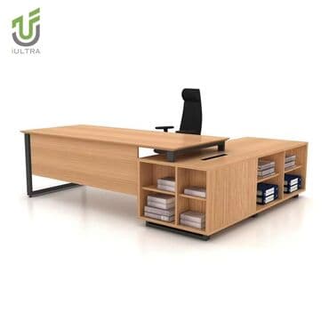 рабочий стол для телефона флай: Mebel: L‑şəkilli rəhbər masa dəsti - Material: ağac teksturalı — 1