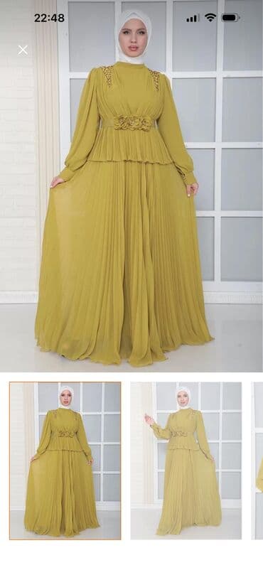 gece geyimi: Türkiyədən alınıb. 2saat tədbirə geyinilib. Zeytun-yaşıl rəngdə uzun — 7