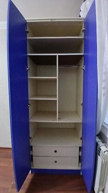 islenmis sfaner: İşlənmiş, 2 qapılı, Siyirməli, Mavi, Digər material, Açılan, Düz dolab — 3
