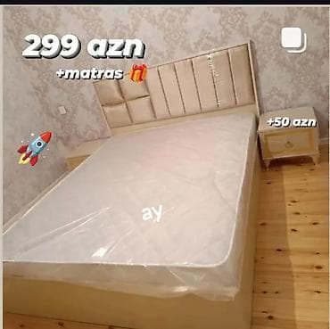 taxt kravati: İkinəfərlik çarpayı, Bazalı, Matras ilə, Siyirməsiz — 1