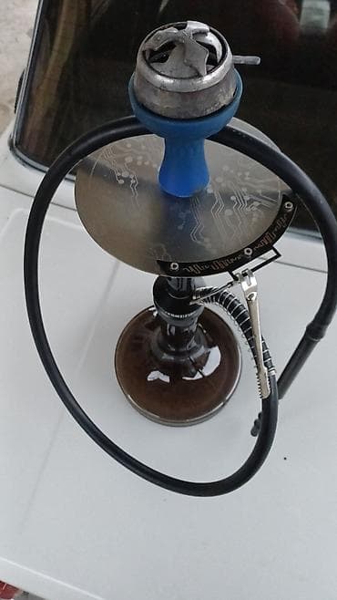 Nərgilə dəsti – Hi-Techno model - Şüşə kolba: tünd qəhvəyi, stabil və lalafo.az -da Nərgilə dəsti – Hi-Techno model - Şüşə kolba: tünd qəhvəyi, stabil və