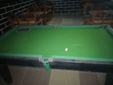 Bilard masası - Yaşıl örtüklü klassik bilard masası - 6 ciblik dizayn