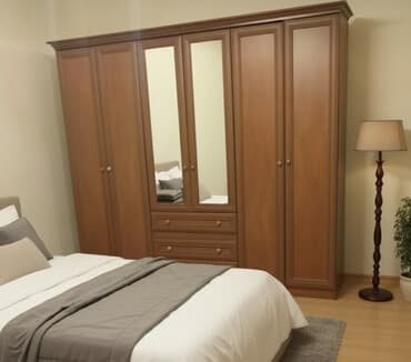 i̇kinci əl dolab: İşlənmiş, Açılan, 6 qapı Düz dolab, Qarderob, paltar dolabı — 1