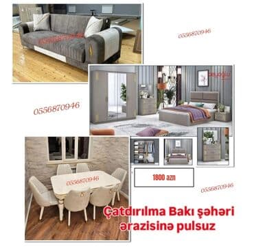 mətbəx masa dəsti: İkinəfərlik çarpayı, 2 tumba, Azərbaycan, Yeni — 20